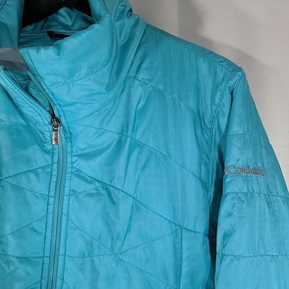 Columbia Morning Light Teal Blue Jacket Omni-Heat Women Large L Insulated XL5962 - Picture 2 of 15